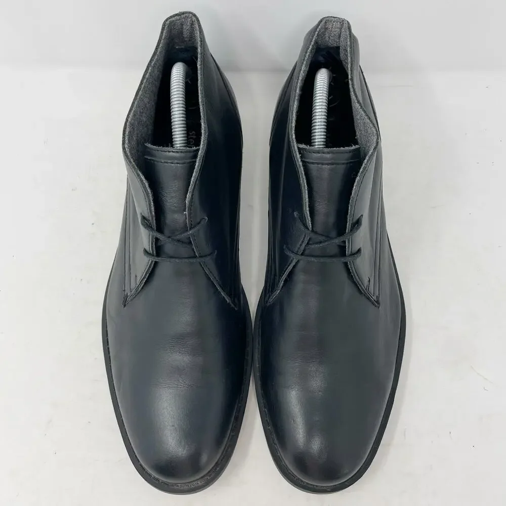 Stefano Rossi Black Leather Chukka Dress Boots Mens Size 8H